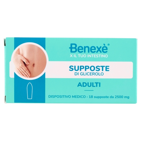 Benexè X il Tuo Intestino Supposte di Glicerolo Adulti 18 x 2500 mg
